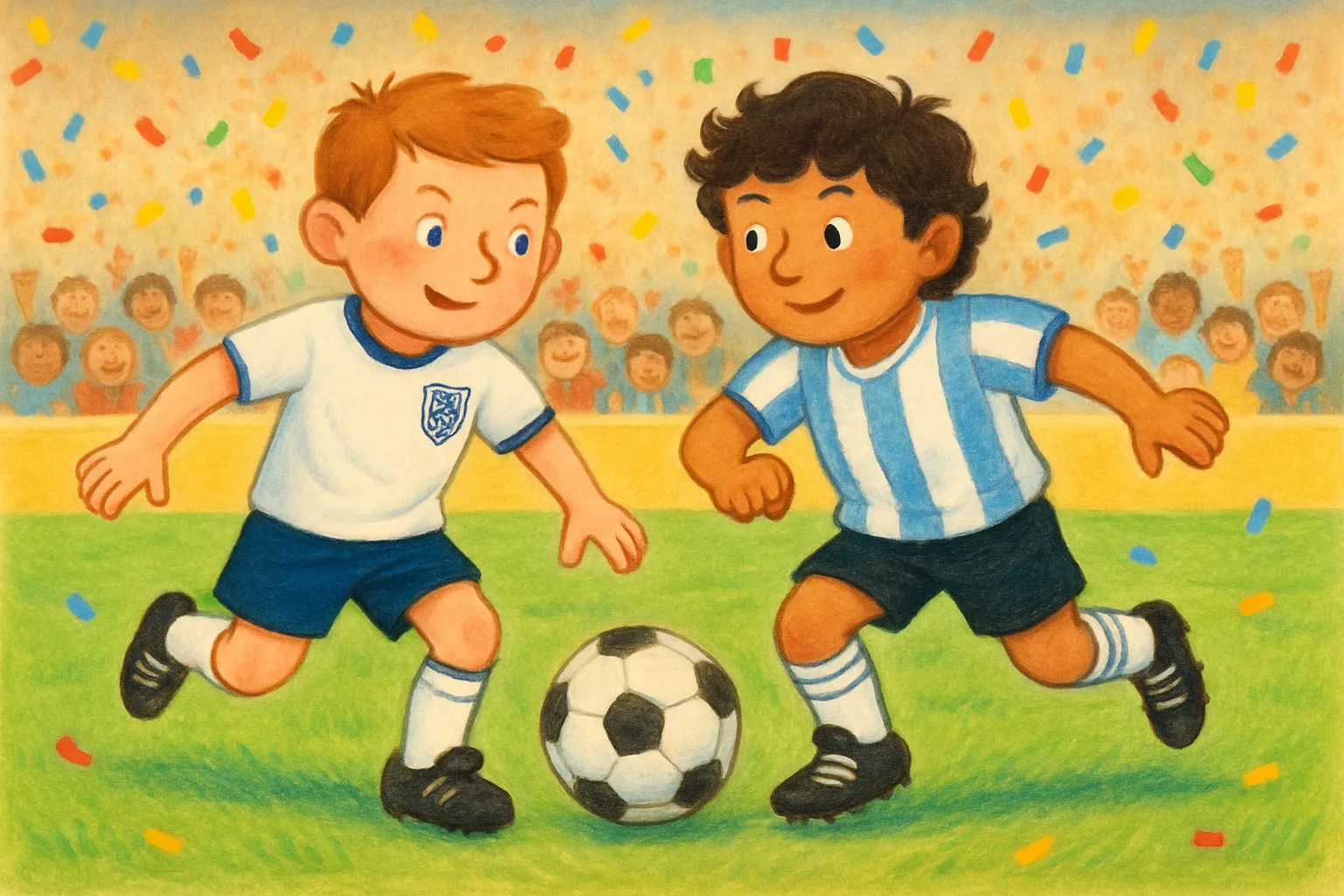 England and Argentina players on a soccer field, World Cup 2026